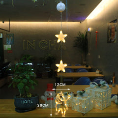 3-Piece LED Hanging Star Lamps for Christmas & New Year Decorations