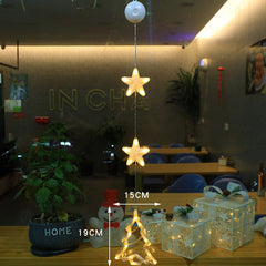 3-Piece LED Hanging Star Lamps for Christmas & New Year Decorations