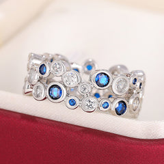Exquisite Hollow Circle Geometric Ring