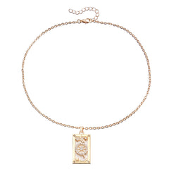 Chic Glow Square Pendant Necklace