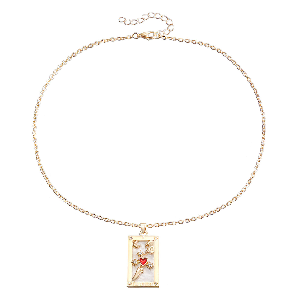 Chic Glow Square Pendant Necklace