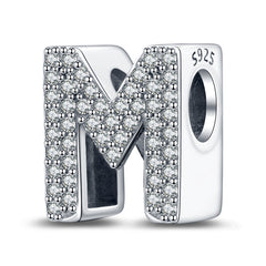 Alphabet bead Silver-Plated Letter Bead Bracelet & Necklace Set