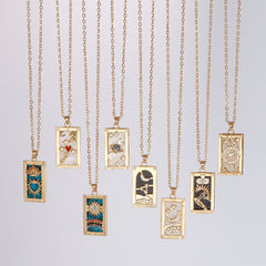 Chic Glow Square Pendant Necklace