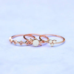 Luna Glow Opal Ring Set