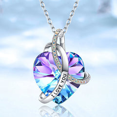 Eterna Luxe Crystal Love Necklace
