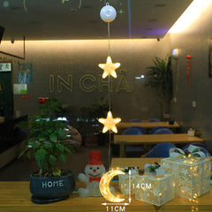 3-Piece LED Hanging Star Lamps for Christmas & New Year Decorations