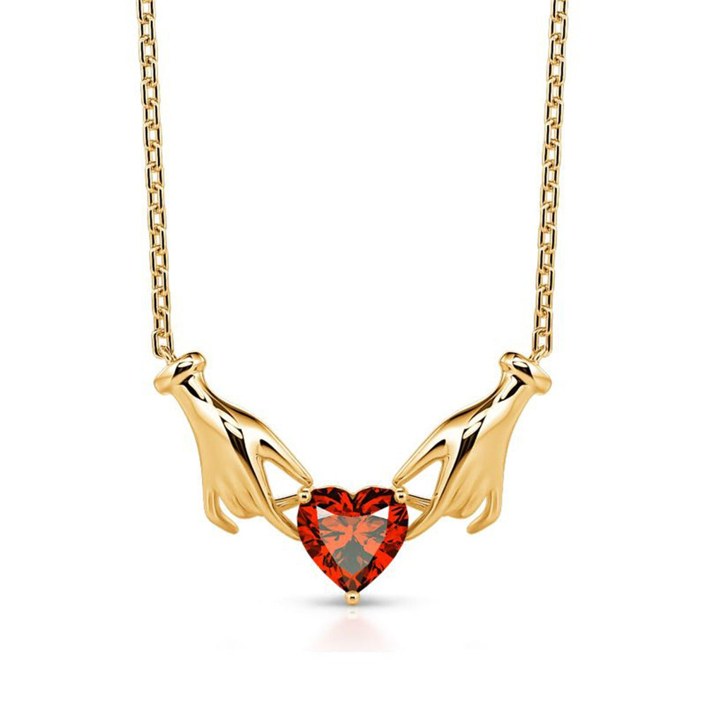 Heart Hold Clavicle Pendant Necklace