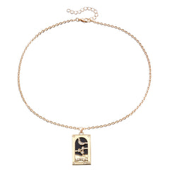 Chic Glow Square Pendant Necklace