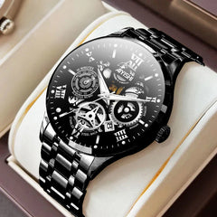 Titan Edge Men's Stainless Steel Waterproof Watch