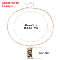 Chic Glow Square Pendant Necklace