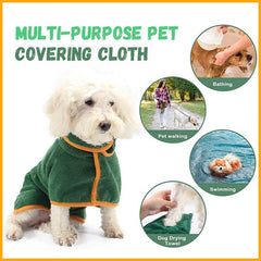 Absorbent Pet Towel with Waist-Wrapped Design
