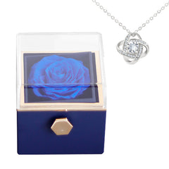 Rose Charm Jewelry Box & Necklace Set