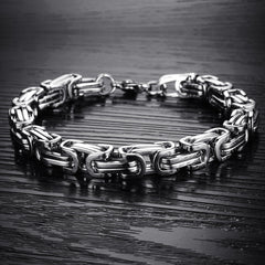 Titanium Silver Emperor Stainless Steel Bracelet