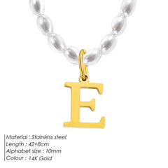 Lumi Luxe Stainless Steel Letter Necklace