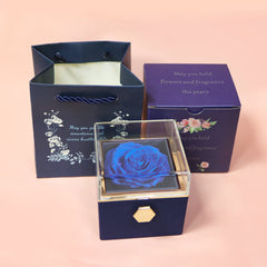 Rose Charm Jewelry Box & Necklace Set