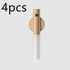 Auto LED USB Magnetic Wood Wireless Night Light with PIR Sensor