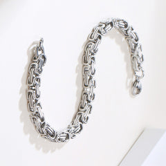 Titanium Silver Emperor Stainless Steel Bracelet