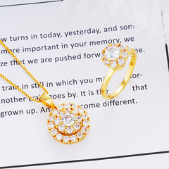 Zircon Spin Dual Necklace & Ring Set
