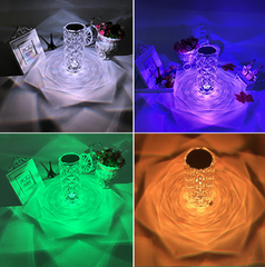 Creative Crystal Rechargeable Acrylic Bedside Lamp