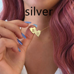 Gold Script Personalized Letter Pendant Necklace