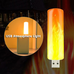 Flame Glow USB Atmosphere Candle Lamp