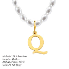 Lumi Luxe Stainless Steel Letter Necklace
