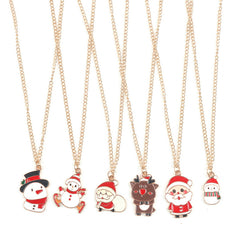 Cute Cartoon Santa Claus, Snowman, & Elk for Christmas & New Year