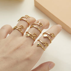 Love Script Adjustable Heart Ring