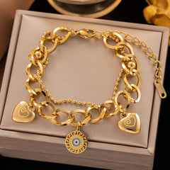 Titanium Elegance Oil Droplet Bracelet