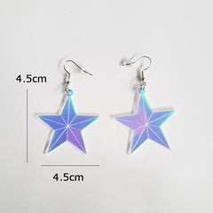 Colorful Laser-Cut Acrylic Hollow Earrings
