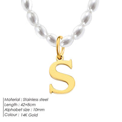 Lumi Luxe Stainless Steel Letter Necklace