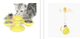 Twist & Tickle Rotating Cat Toy with Scratching and Teeth Cleaning