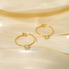 Gleam Touch Ultra-Fine 18K Gold Adjustable Ring