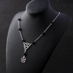 Mystic Witch Pentagram Bead Head Chain