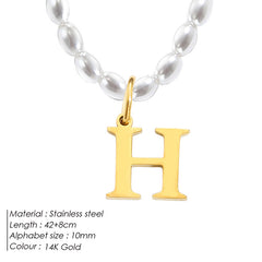 Lumi Luxe Stainless Steel Letter Necklace