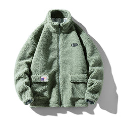 Arctic Luxe Men's Lambswool Stand Collar Winter Jacket