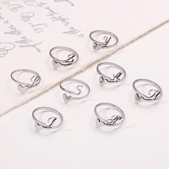 Love Script Adjustable Heart Ring
