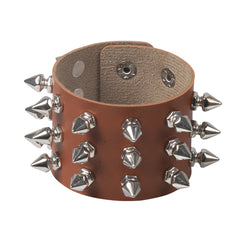 Rivet Edge Gothic Leather Bracelet