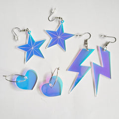 Colorful Laser-Cut Acrylic Hollow Earrings