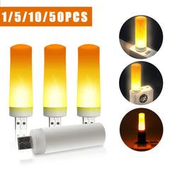 Flame Glow USB Atmosphere Candle Lamp