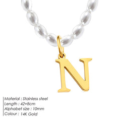 Lumi Luxe Stainless Steel Letter Necklace