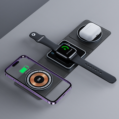 Magnetic Clear 3-in-1 Wireless Charging Station