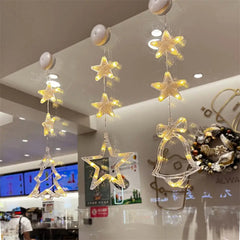 3-Piece LED Hanging Star Lamps for Christmas & New Year Decorations