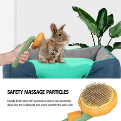 Fur Ease Self-Cleaning Pet Slicker Brush for Dogs, Cats & Small Pets