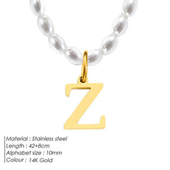 Lumi Luxe Stainless Steel Letter Necklace
