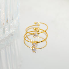 Gleam Touch Ultra-Fine 18K Gold Adjustable Ring
