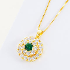 Zircon Spin Dual Necklace & Ring Set