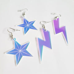 Colorful Laser-Cut Acrylic Hollow Earrings