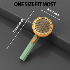 Fur Ease Self-Cleaning Pet Slicker Brush for Dogs, Cats & Small Pets